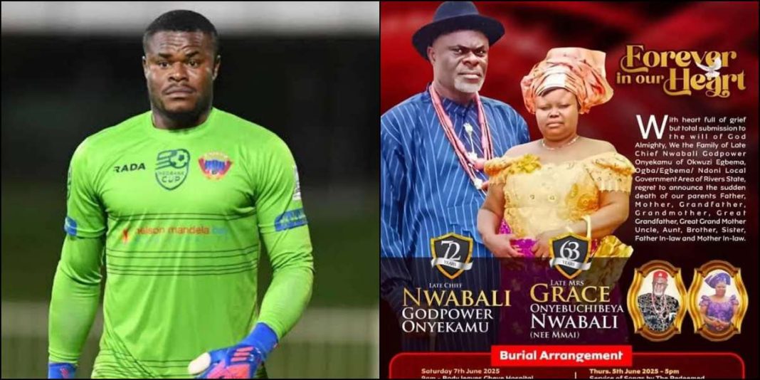 NFF Donates N20M to Support Goalkeeper Stanley Nwabali for Parents’ Burial