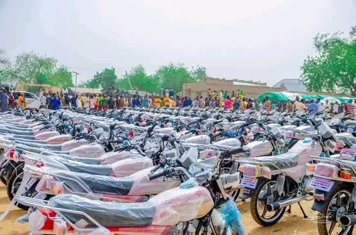 Hon. Usman Gorau Distributes Vehicles and Motorcycles to Youths in Sokoto
