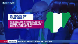 Declares 12th June, 2025 Public Holiday