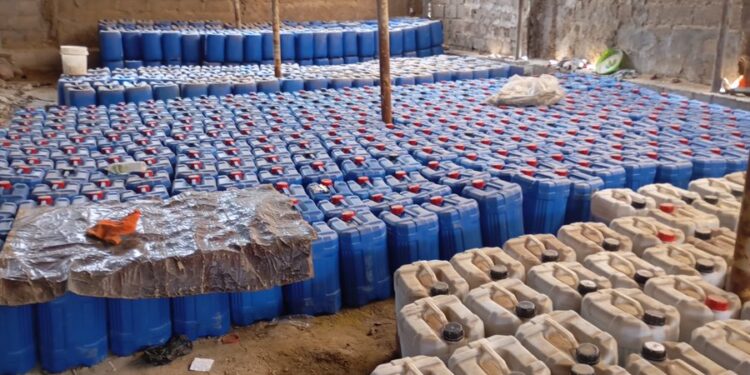 NAFDAC Seals Warehouse Containing Over 88,000 Litres of Explosive Chemicals in Kano