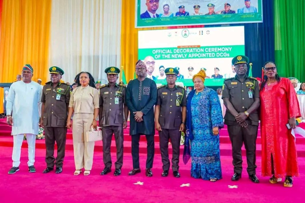 FG decorates 4 newly appointed DCGs of NCoS, tasks on professionalism, dedication to duty