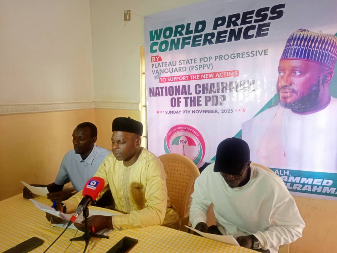 Plateau PDP group pledge to support factional National Chairman Abdulraham Mohammed