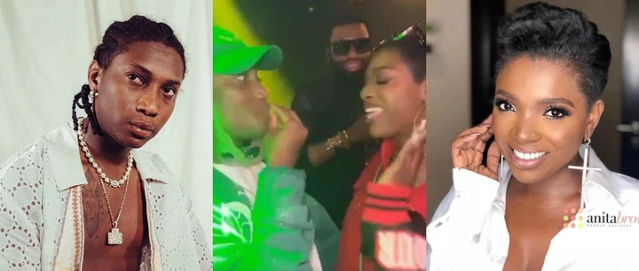 “So Disrespectful” — Bella Shmurda’s Hand Gesture to Annie Idibia Sparks Online Reactions