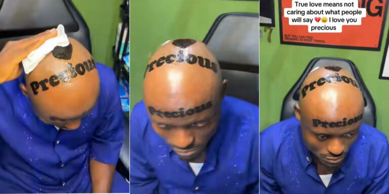 Man tattoos girlfriend’s name on forehead ahead of Valentine’s Day