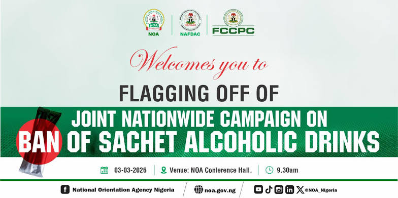 NOA, NAFDAC,FCCPC Flag- Off Joint Campaign Against Sachet Alcoholic Drinks