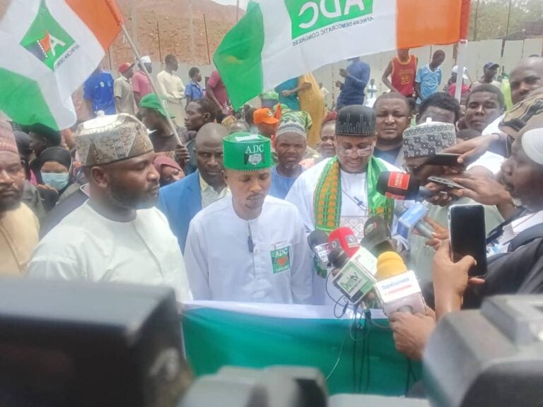 ADC Crisis Deepens as Gombe-Led Faction Protests at INEC Headquarters